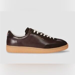 Paul Smith Dark Brown Como Leather and Suede Sneakers